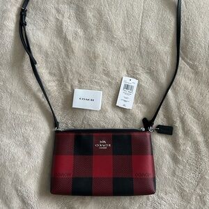 Red/black Coach Purse, New With Tags